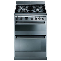 Smeg SUK62MX8 Dual Fuel Cooker, Stainless Steel